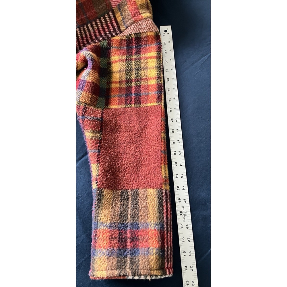 The Limited Plaid Patchwork Wool Blend Coat Size Medium Traditional Classic - Picture 6 of 8